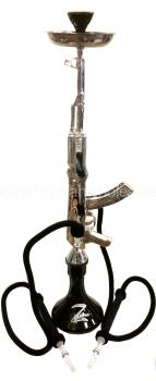 Zebra Smoke Ak-47 SIlver Hookah 44