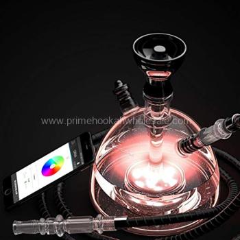 Modern Acrylic Hookah With Bluetooth RGB LED Light Base