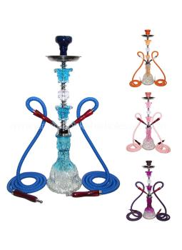 Zebra Smoke Ocean Hookah Two Hose