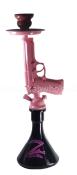 Zebra Pistol Hookah 1 Hose Hookah Pink