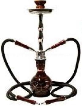 zebra brooklyn black 2 hose hookah with case