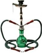 Zebra Brooklyn Green 2 Hose Hookah with case