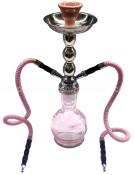 Zebra Brooklyn Pink 2 Hose Hookah